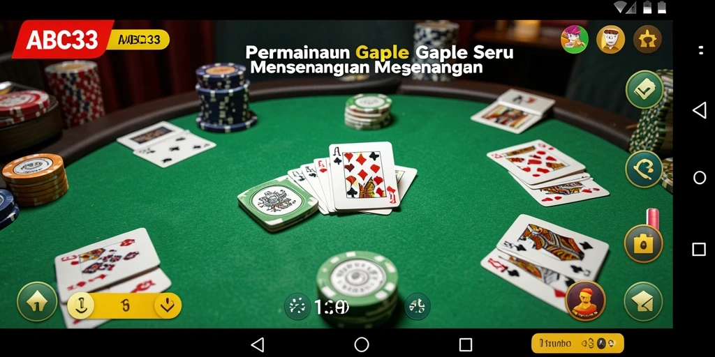 Tampilan gameplay ABC33 yang menarik dan seru dalam memainkan Gaple.