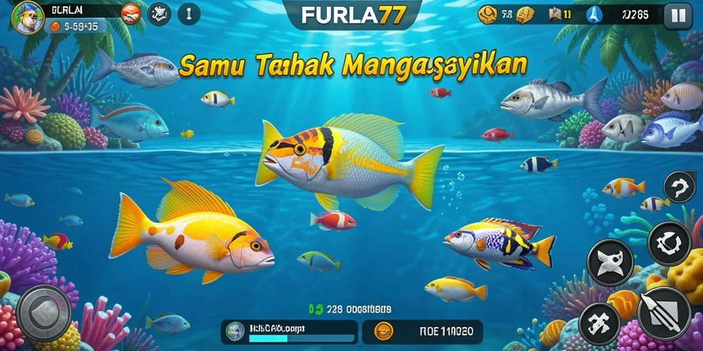 Gameplay seru Tembak Ikan di FURLA77 dengan grafis menawan.