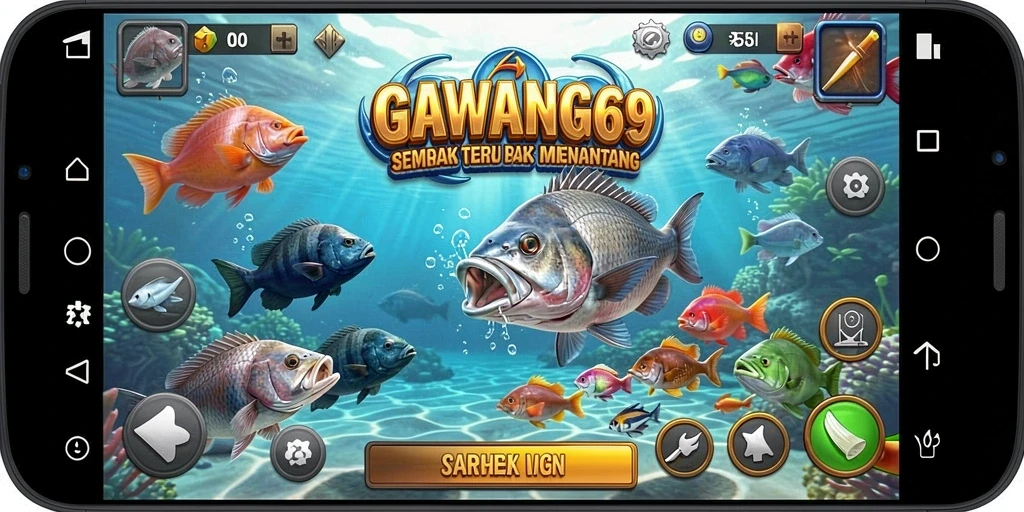 Tampilan menarik dari gameplay Tembak Ikan GAWANG69.