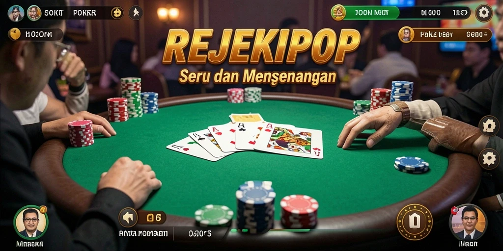 Screenshot gameplay menarik dari permainan poker di REJEKIPOP.