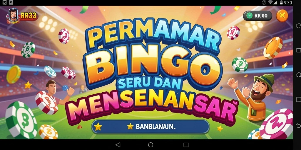Tangkapan layar gameplay RR33 yang menunjukkan keseruan permainan Bingo.