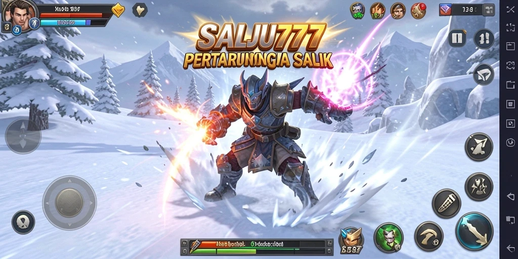 Tampilan aksi seru dalam gameplay SALJU777.