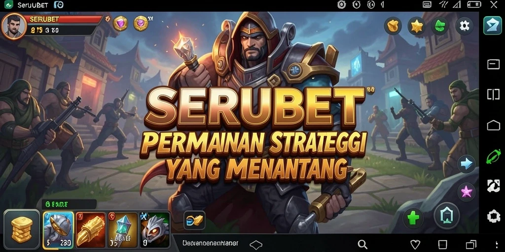 Tampilan gameplay SERUBET yang mendebarkan dan strategis.