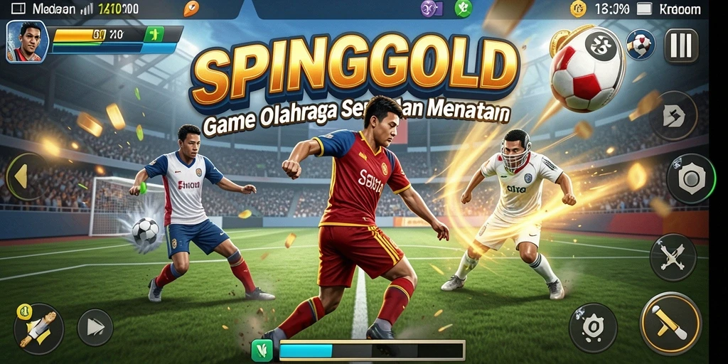 Tangkapan layar menunjukkan aksi seru dalam permainan SPINGOLD.