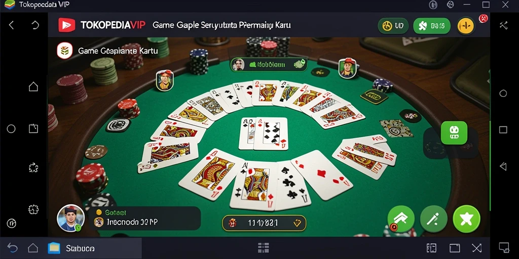 Tampilan gameplay seru Gaple di TOKOPEDIAVIP.